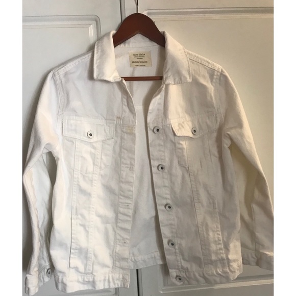 zara white jean jacket
